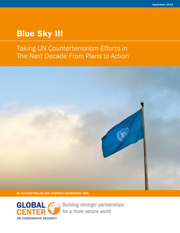 Blue Sky III Report Cover - Global Center on Cooperative Security Link to Blue Sky III